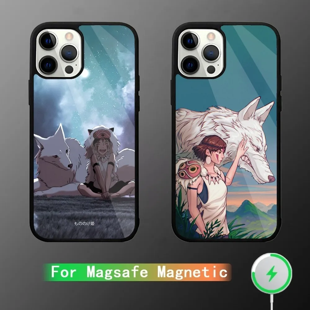 M-Mononoke Anime H-Hime Phone Case For iPhone 16,15,14,13,12,11,Plus,Pro,Max Mini Magsafe Magnetic Wireless Charging