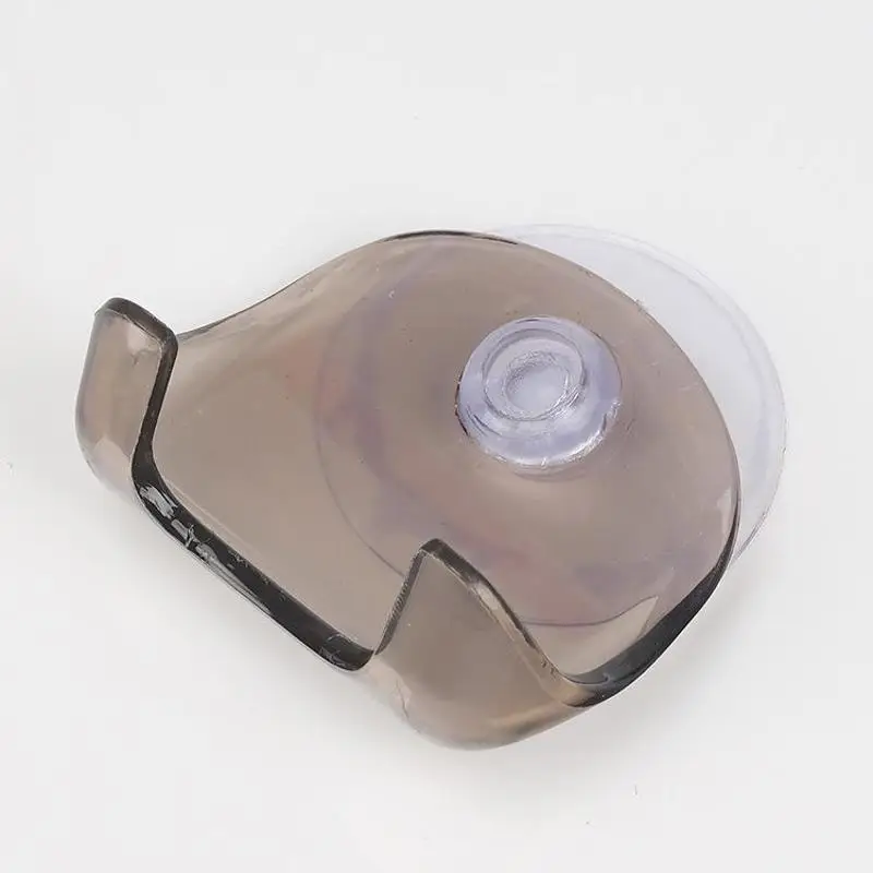 Toothbrush Shaver Holder Bathroom Wall Suction Cup Hook Shaver Bathroom Transparent Plastic Blue Gray Shaver Holder