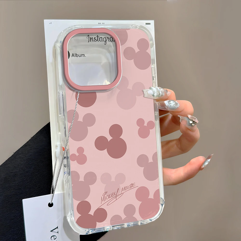 Funda de teléfono con diseño de Mickey y Minnie para Samsung Galaxy A37 A57 A16 A07 A17 A36 A26 A56 A55 A35 A25 A15 A54 A24 A14 A06 A05 A13 4G 5G