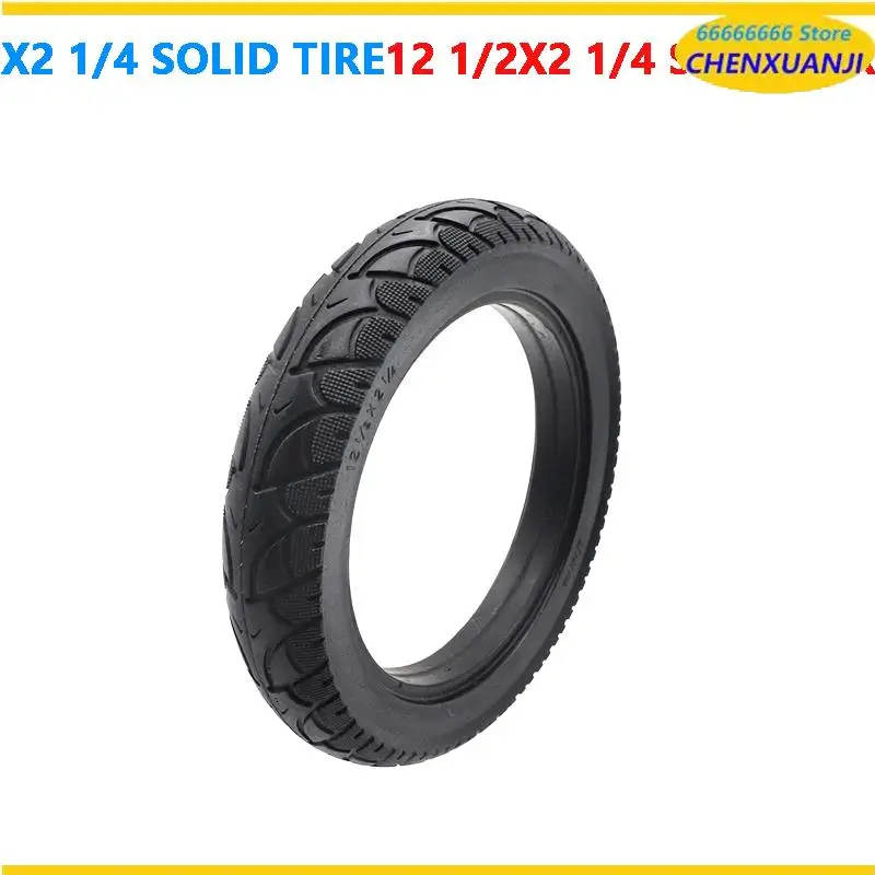 

Reliable non-pneumatic solid rubber tires, 12.5 x 2.25, specifically made for electric bicycle tire replacement.