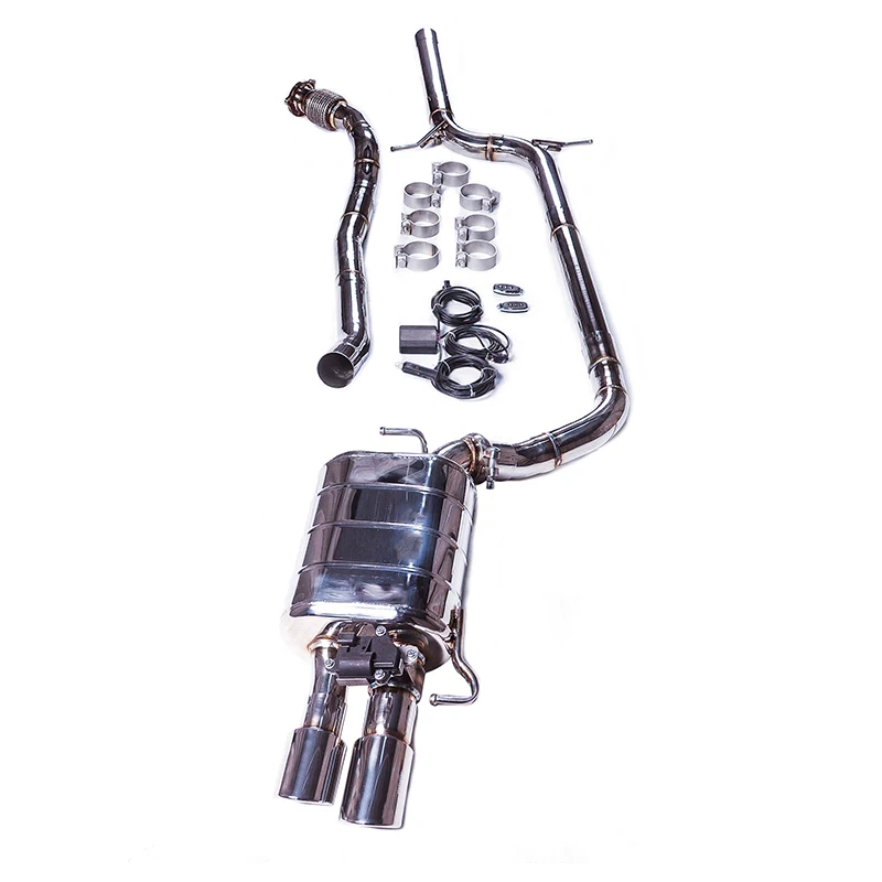 Suitable for Audi A4 B8 catback exhaust system, 304 stainless steel manufacturing, remote control electric valve exhaust system