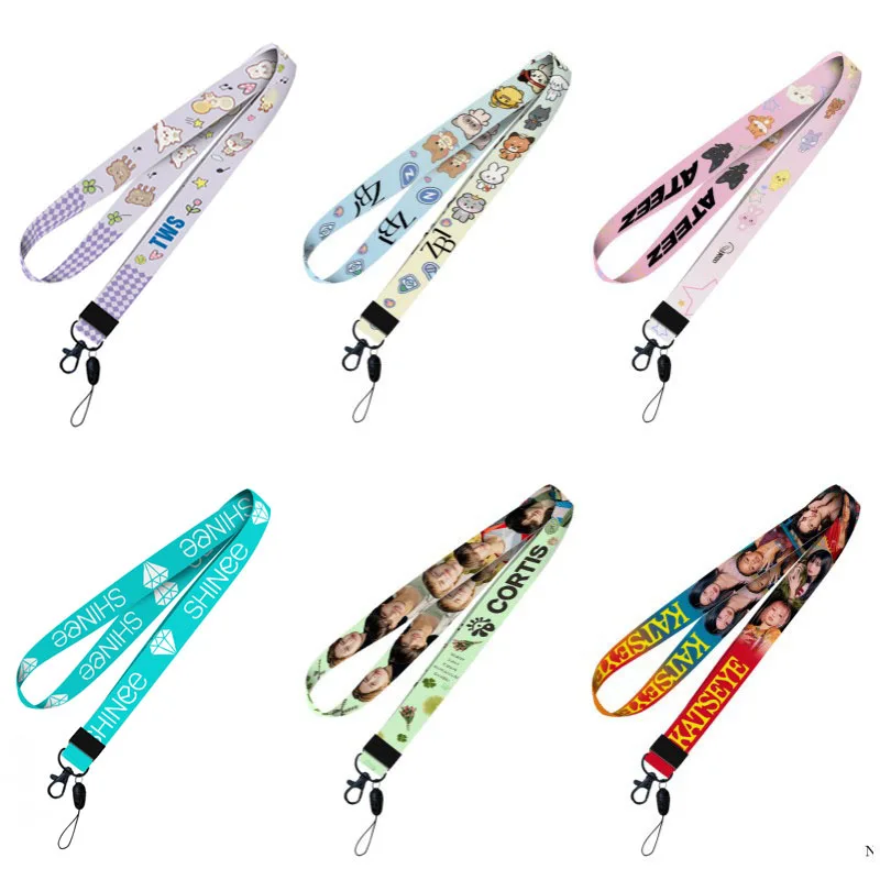 Novo Lançamento: Pingente de Bolsa/Câmera para Celular com Cordão Longo ATEEZ Katseye Cortis ZB1 STAYC ASTRO MONSTA X GOT7 TWS – Presente para Fãs