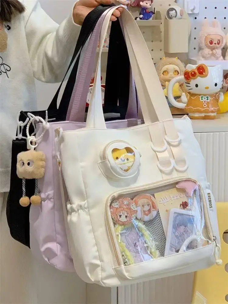 

New Original Design Cute Y2k Ulzzang Ita Bag Jk Uniform Girls Preppy Style Shoulder Bag Love Badge Display Window Itabag