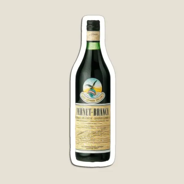 Fernet Branca Bottle Oil Painting Design  Magnet  Toy Decor Home Refrigerator Baby Stickers Colorful Magnetic