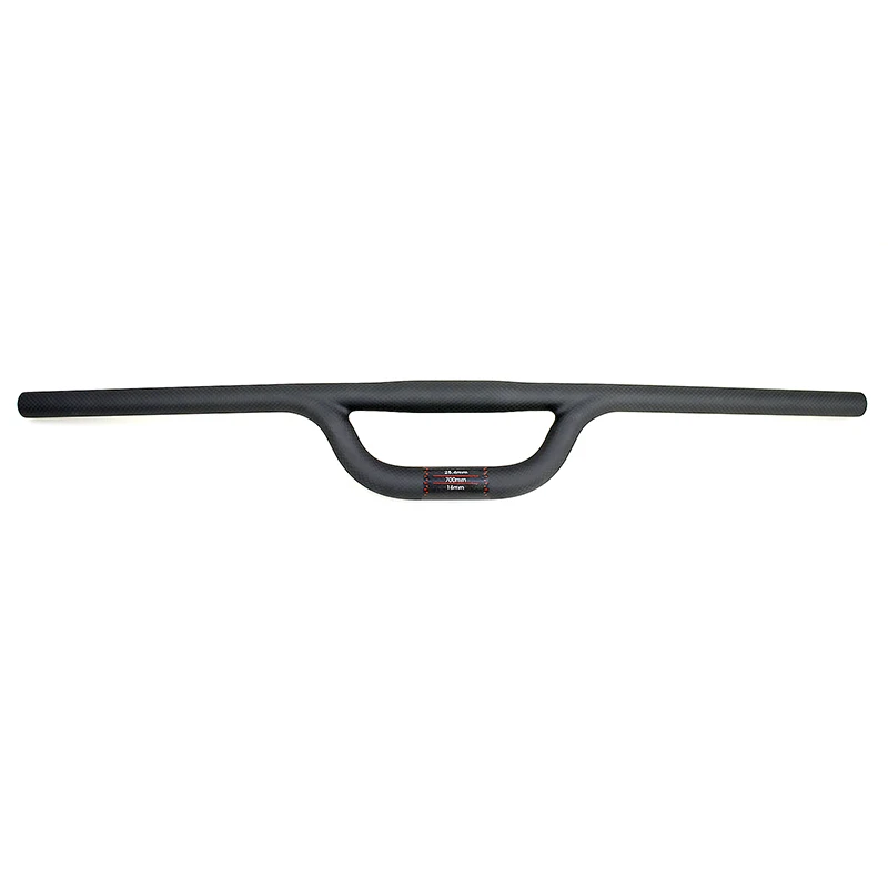 Neuer Kinderfahrradlenker Matt 3K Vollcarbonfaser Fahrradlenker 9,5 Grad Rückenwärtsneigung Doppelrohr Carbonlenker MTB 66mm Höhe – Detail 1