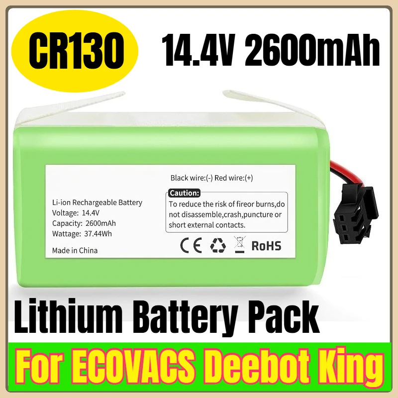 

For ECOVACS Deebot King 14.4V 2600mAh CR130 Lithium Battery Pack