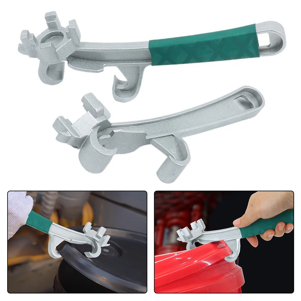 

3 In 1 Bung Wrench 55 Gallon Tool For Steel Drum And Plastic Drum 10-55 Gallon Lid Opener Tool Ordinary/rubber-coated Lid Wrench