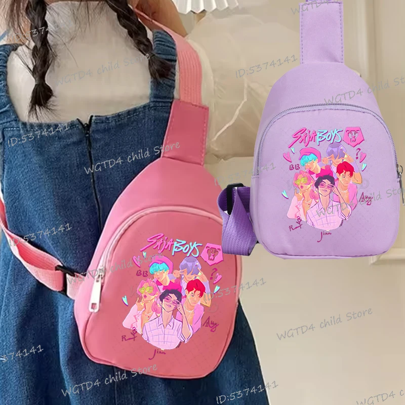 

Children's Chest Bag KPop Demon Hunters Saja Boys Crossbody Bags Girls Boys Fashion Casual Bags Light Weight Mini Kids Bag Gifts