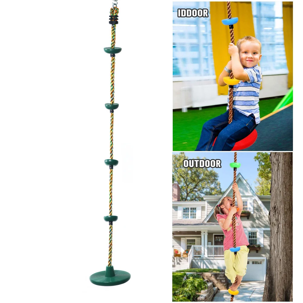 

Children Climbing Rope Swing With Platforms And Disc Fitness Swings Set Outdoor Kids Swings Birthday Gift Garden Sets