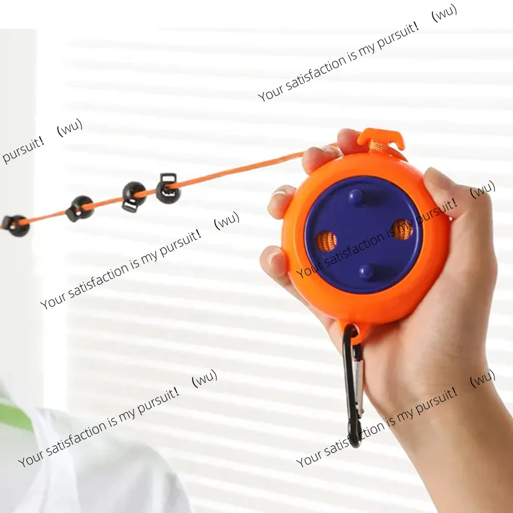 ​Portable Windproof Clothesline, 10 Metres Retractable Travel Drying Rope for Outdoor Camping, Hotel, Non-Slip Hanging Line