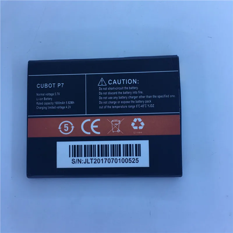 In Stock for CUBOT P7 battery 1600mAh New production Date High capacit  Long standby time for CUBOT P7 battery