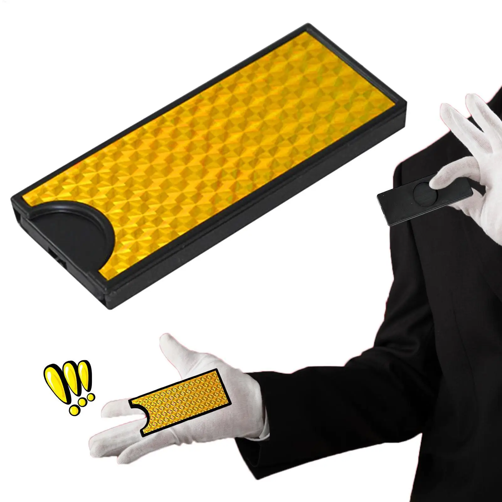 Magische Münze verschwinden Spielzeug Geld verschwindende Zaubertricks Spiele M agische verschwindende Gimmick Partyspiele geheimnisvolle Box für die Bühne