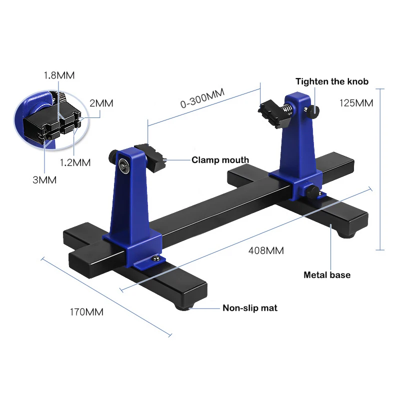 Сварочная станция, сварочный кронштейн, вспомогательное зажимное основание, обслуживание материнской платы, разборка и фиксация зажима инструмента