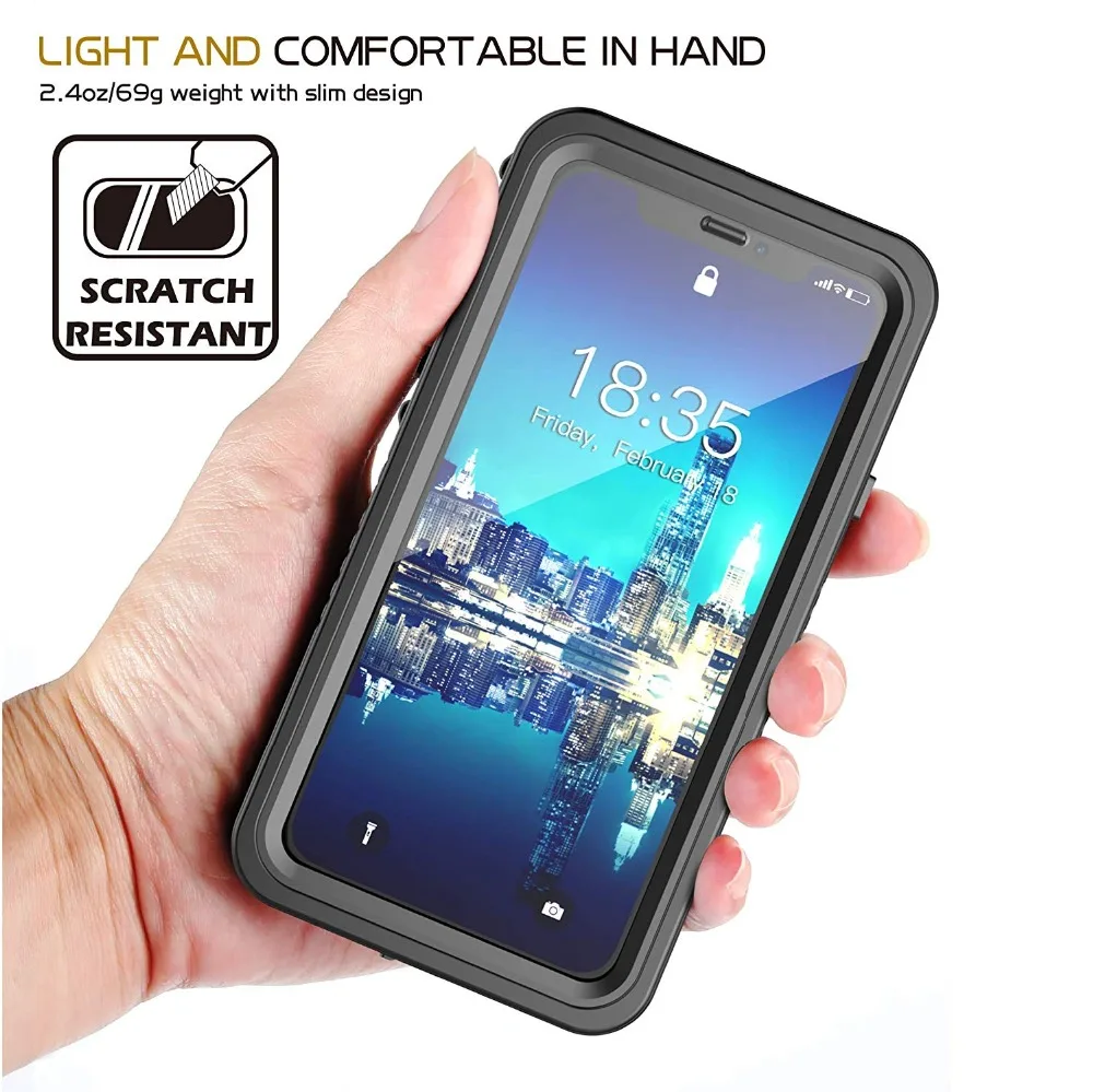 IP68 Waterproof Phone Case for iPhone 14 PLUS 13 12 11 Pro XS MAX XR 6 6S 8 Plus Diving Rugged Clear Back Cover Screen Protector