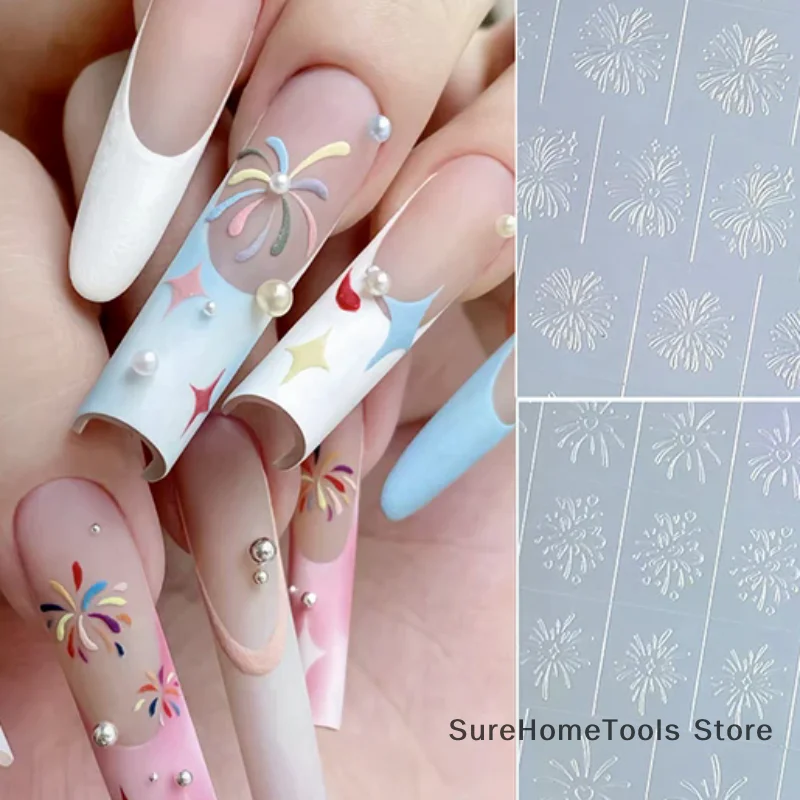 Fully Transparent Hollow Nail Stencils Christmas Tree Snowflake Spray Painting Patting Adhesive Manicure Tools