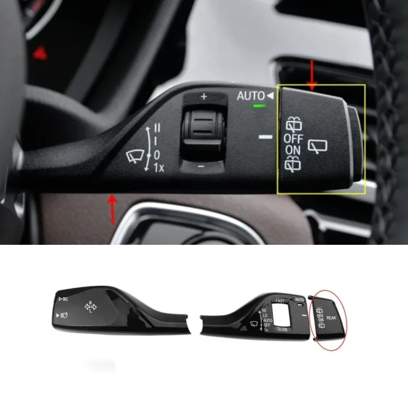 Steering Wheel Turn Signal Wiper Lever Cover Trim Car Sticker For BMW 1 3 4 5 6 7 8 Series X4 X6 Z4 M3 M4 M5 M8 i4 iX3 2020-2022