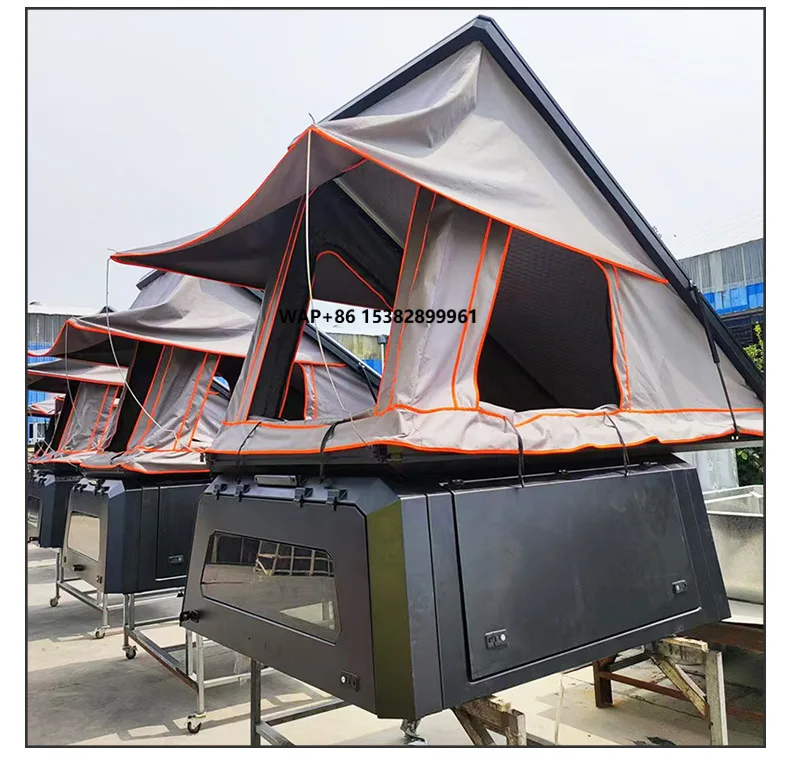 High Cover Integrated Tent for Pickup Truck Waterproof Folding Outdoor Camping Roof Tent Portable Car Cover for Self-Driving