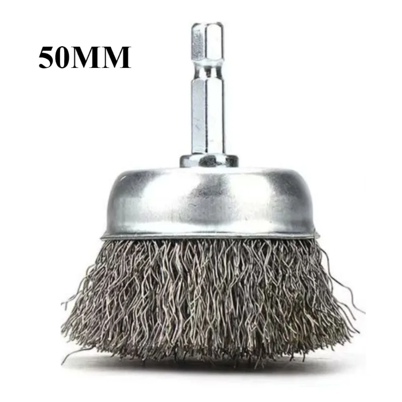 Drahtbürsten-Set, Drahtbürste für Bohrmaschine mit 1/4 Zoll Sechskantschaft, 0,012 Zoll Grobmaschige Kohlenstoffstahl-Drahtbürste – Detail 9