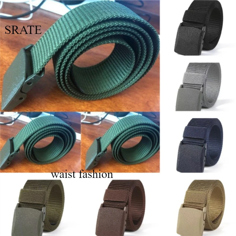 

120cm Men's Automatic Buckle Nylon Belt Outdoor Hunting Multifunctional Tactical Canvas High-quality Unisex Hunting Belt