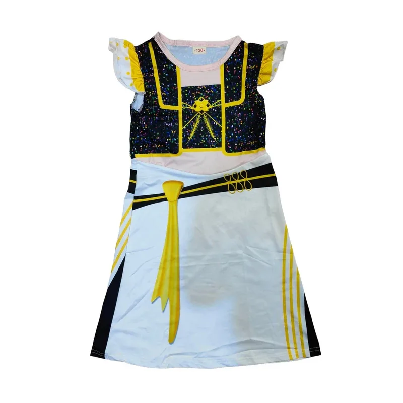 CyAnime KPOP Demon Hunters Cosplay Costume Kids Puff Sleeve Golden Rumi Zoey Mira Dress Birthday Party Halloween Outfit Girls