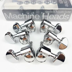 Wilkinson  Tuning Keys Pegs 19:1 Guitar Machine Heads Tuners For Les Paul LP SG Electric or Acoustic Guitar WJ303 Chrome Silver