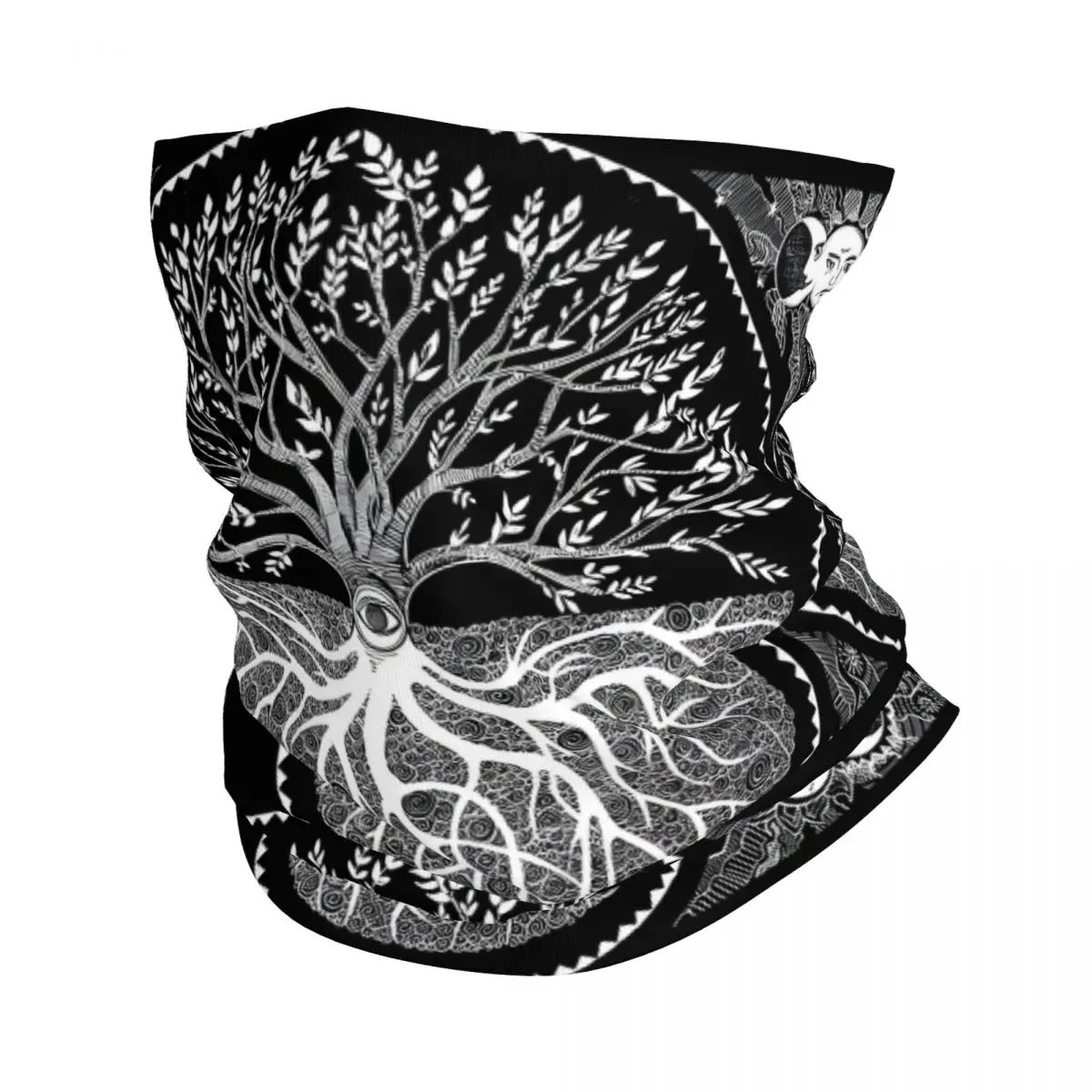 Druid Tree Of Life Thin Wrap Scarf Bandana Vintage Mandala Neck Gaiter Face Cover Headband