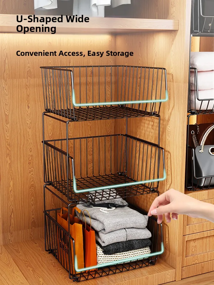 

Extra Large Capaci Clothing Storage Box Dormi Wardrobe Organizer Multi-Layer Basket Box Student Dormi Storage Solution