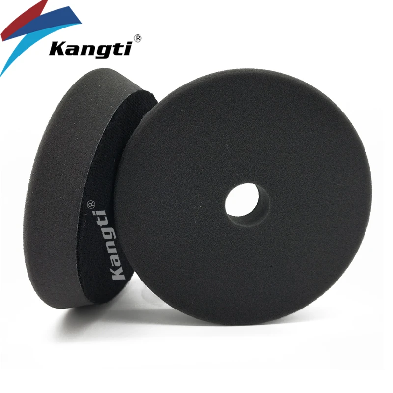 

Kangti 3"(80mm)/5"(125mm)/6"(150mm) Beveled Flat Buffing Pads Set Car Foam Drill Polishing Sponge Kit for DA/RO