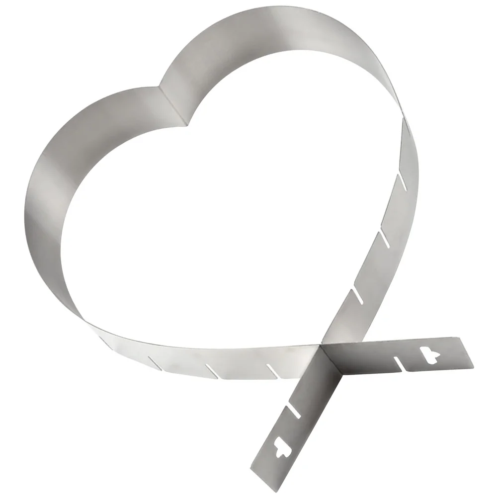 

Stainless Steel Adjustable Cake Mold Heart Shape Expandable Baking Ring DIY Mousse Pastry Cake Slicer Adjustable Cookie Mould