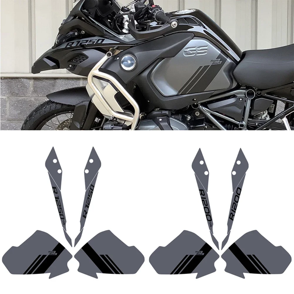 Für bmw r1200gs r1250gs abenteuer dreifach schwarz 2013-2018 motorrad voll grafisches aufkleber kit