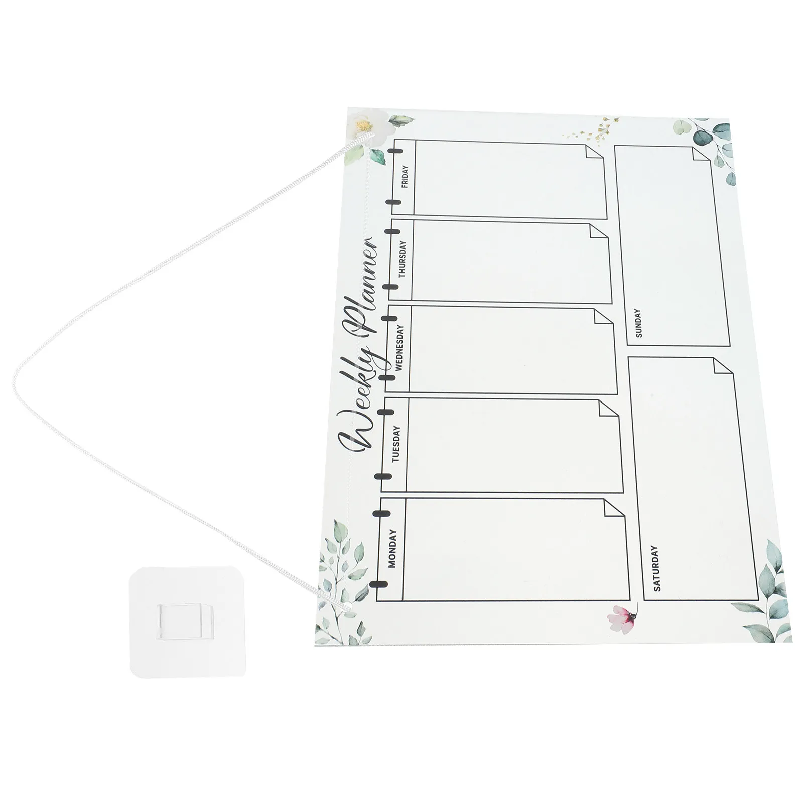 

1Set Clear Acrylic Message Board Reusable Dry Erase Memo Board for Home Office Restaurant Hotel Hanging Schedule Planner Daily