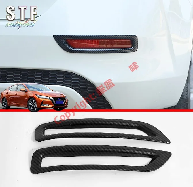 

Carbon Fiber Style Rear Fog Light Cover Trim For Nissan Sylphy MK14 2019 2020 Car Accessories Stickers W4