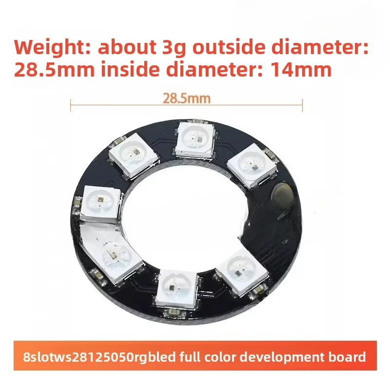 WS2812 5050 RGB LED with Built-in Full-color Driver, Circular/Square Shapes, Multiple Specs, 5V, High Brightness for DIY Decor