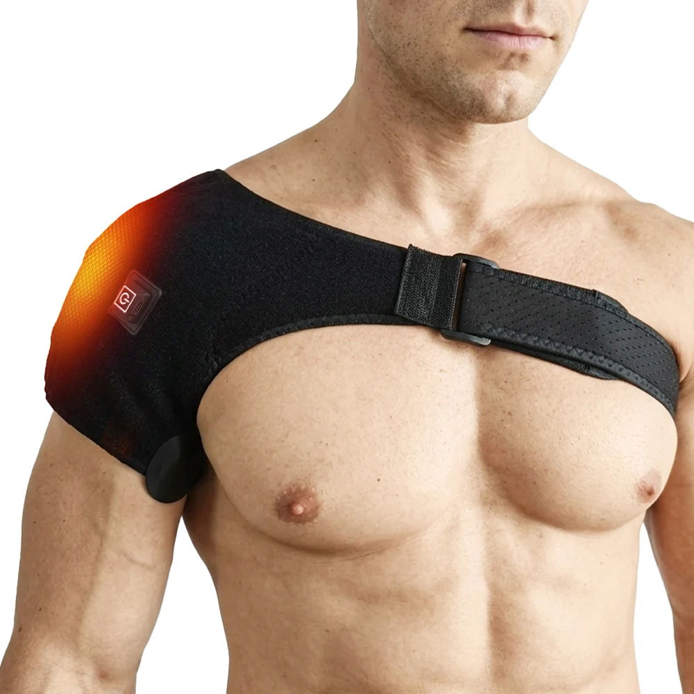 

Electric Heated Shoulder Brace for Men Women, USB Powered Heating Shoulder Wrap - 3 Heating Levels for Shoulder Pressure Relief
