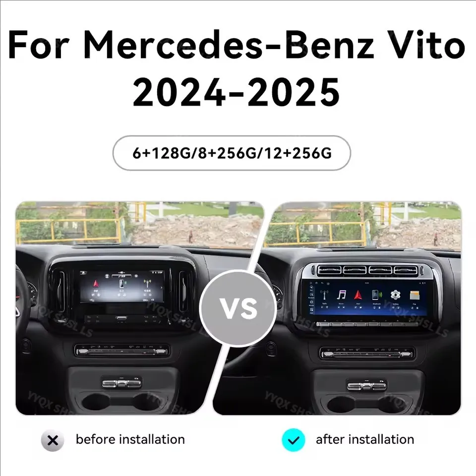 

lsh Android 14 Auto Stereo 14.9 Inch For Mercedes Benz Vito 2024-2025 Car GPS Navigation Multimedia Player Audio Head unit Radio