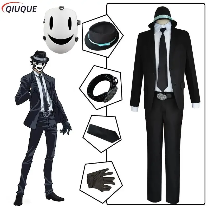 Anime High Rise Invasion Maschera da cecchino Costume cosplay Tenkuu Shinpan Uomini Uniforme Cintura Maschere Costumi di Halloween Party