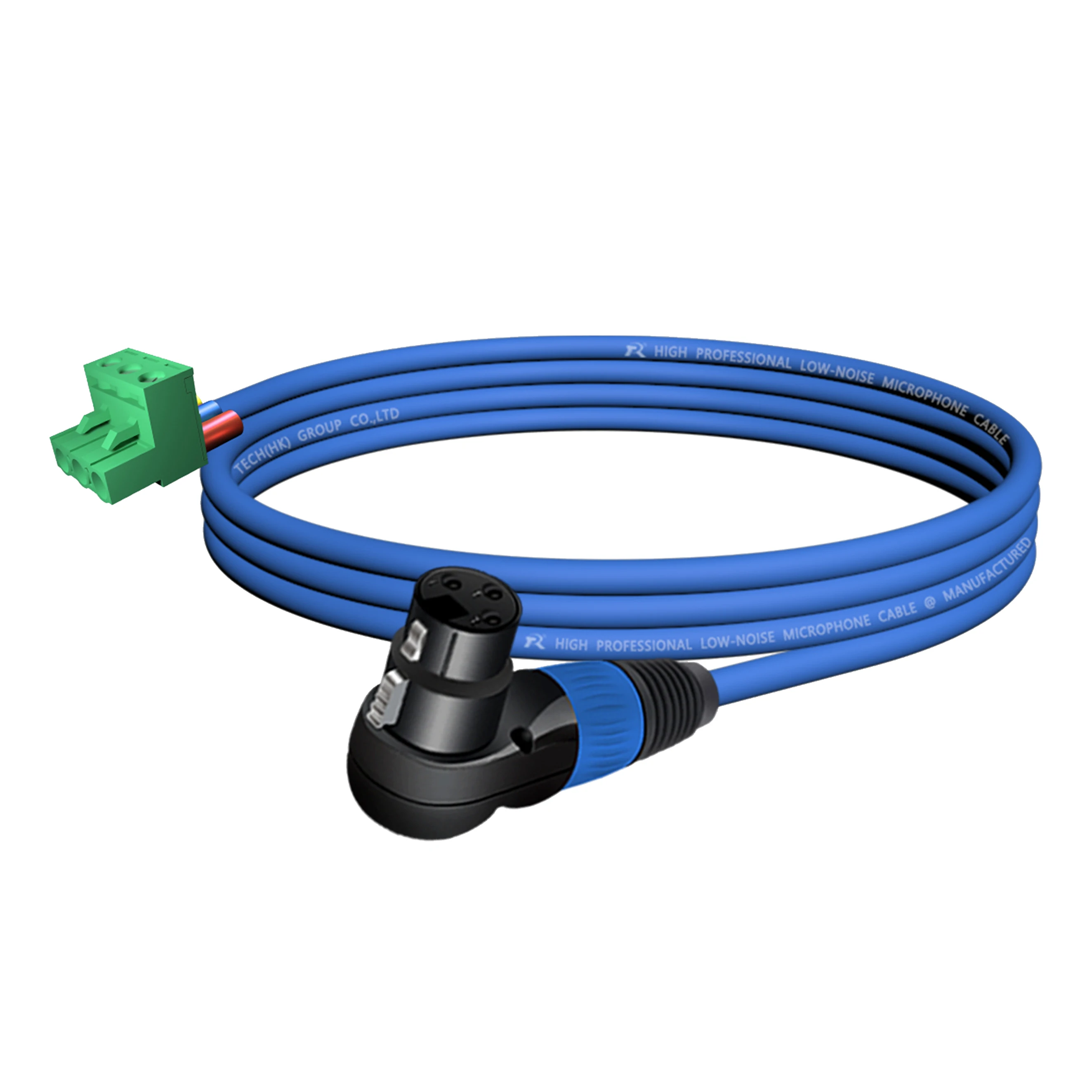 Rechtwinkliger schwarzer XLR-Stecker, 3-polig männlich oder weiblich, verbunden mit 3-poligem Phoenix-Stecker, 5,08 mm 3-polige PCB-Schraubklemme – Detail 10