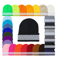 Reflective Hat Winter Windproof and Cold-proof Knitted Hat Beanie Men Outdoor Cycling Ski Warm Caps