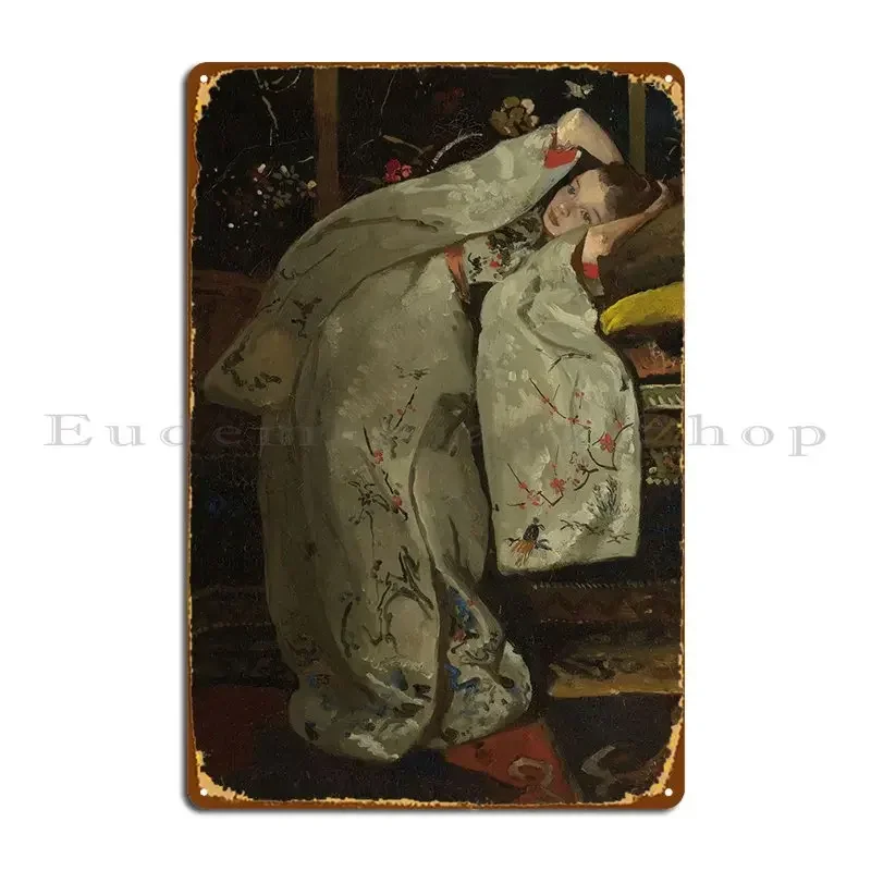 George Hendrick Breitner - Girl In A White Kimono, 1894 ... Metal Sign Wall Decor Funny Printed Club Pub Mural Tin Sign Poster
