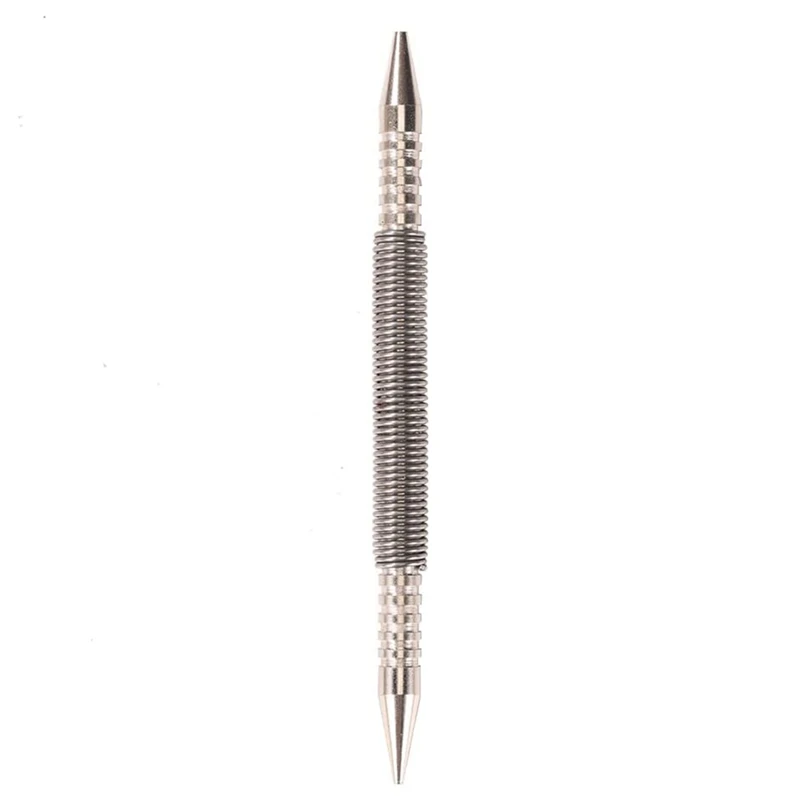 Spring Tool Hammerless Nail Set Center Holes Punch Spring Loaded Marking Metal Woodwork Drill Bit Door Pin Removal Tool