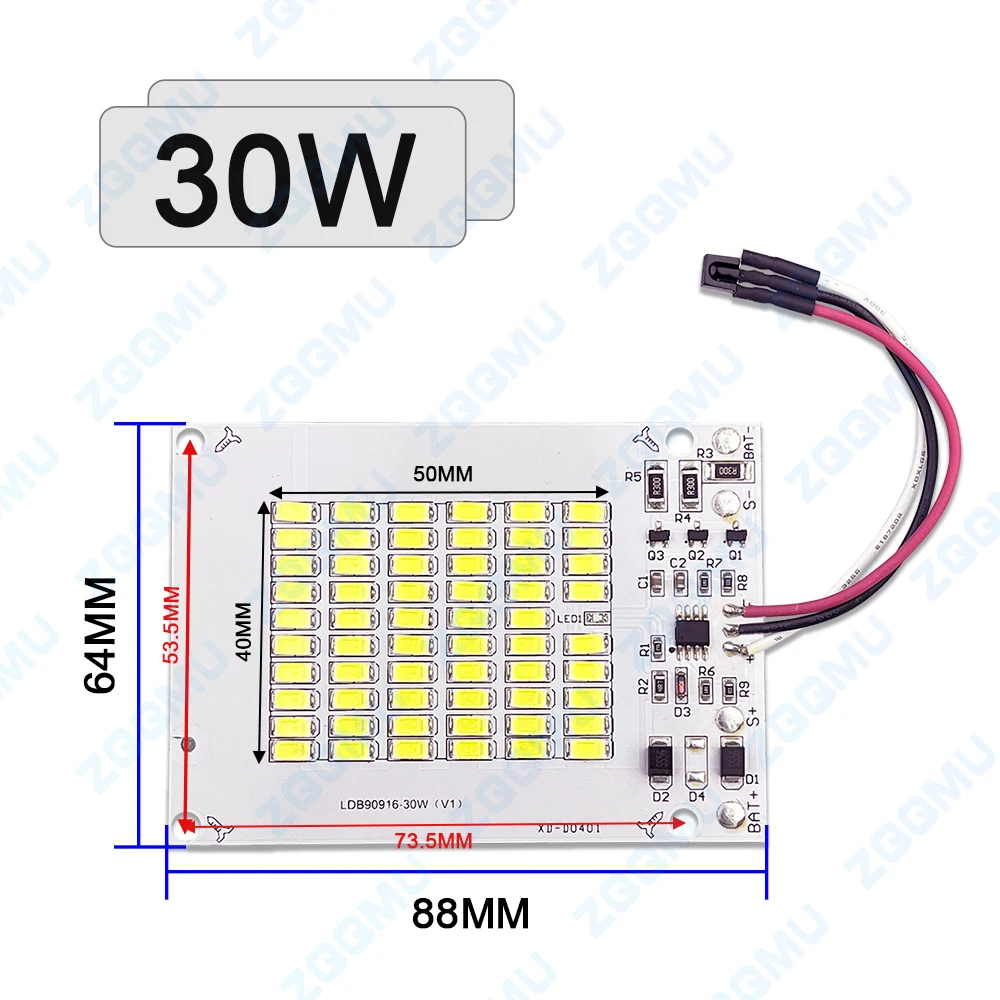 30W 50W 100W Floodlight Solar Panel Integrated Home Garden Light Accessories Split LED Light Floodlight Controller