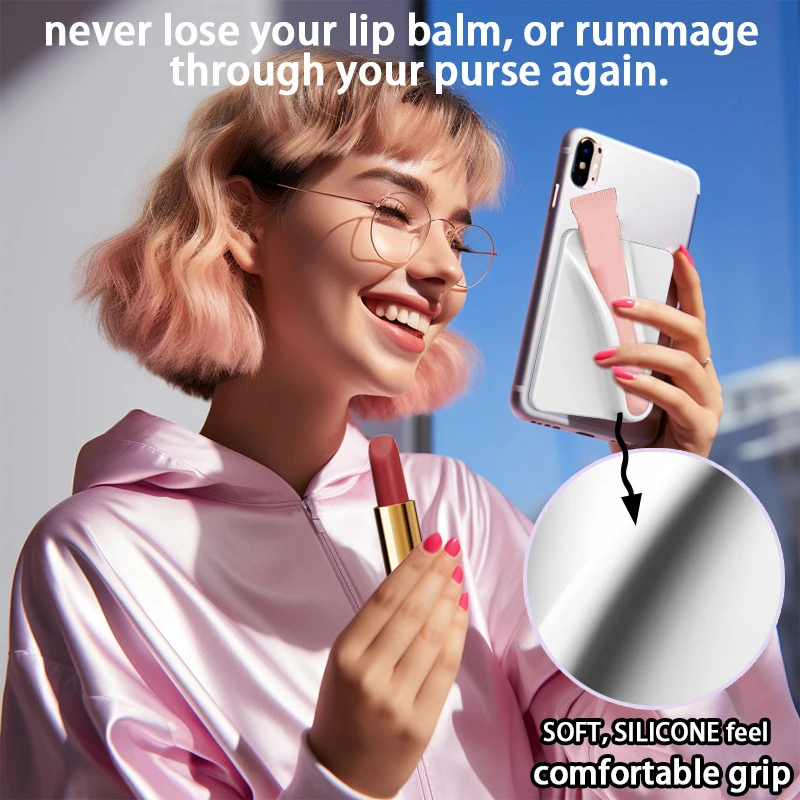 Silicone Lipstick Lip Glaze Mobile Phone Case Mobile Phone Holder Soft Shell Protective Case Phone Protective Cover