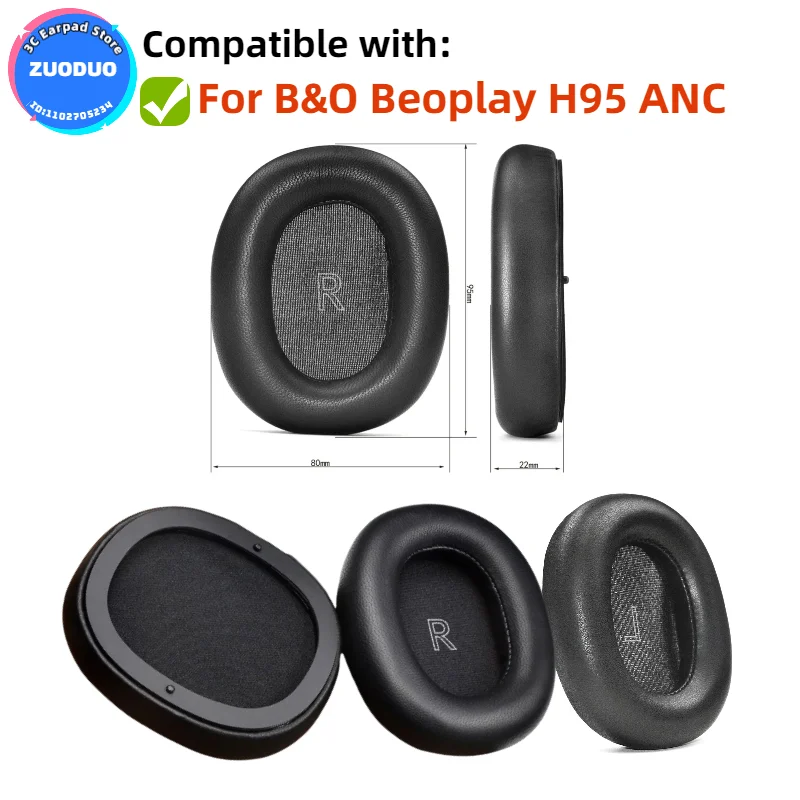 

1 Pair Replacement Ear Pads For B&O Beoplay H95 ANC Headphones Softer Protein Leather Earpads ZUODUO