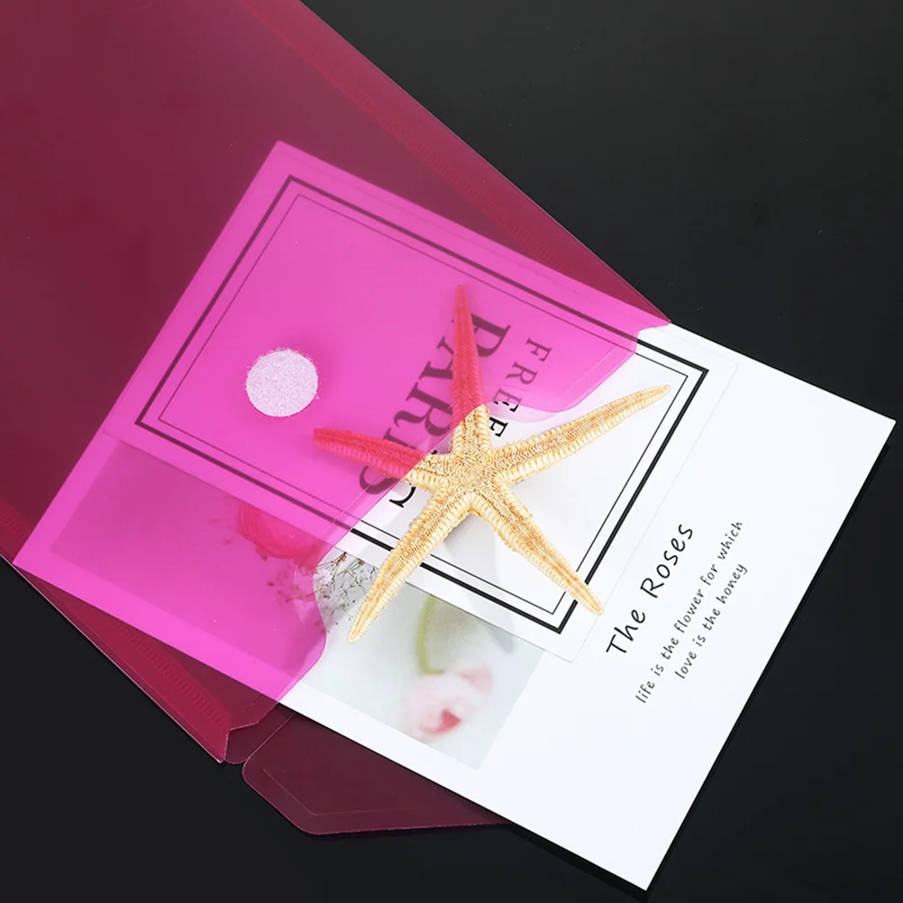 10 قطعة منظم المستندات مشبك مجلد ملفات PP شفافة مقاوم للماء جيوب الملفات مكتب المنزل مستلزمات تخزين المستندات #6