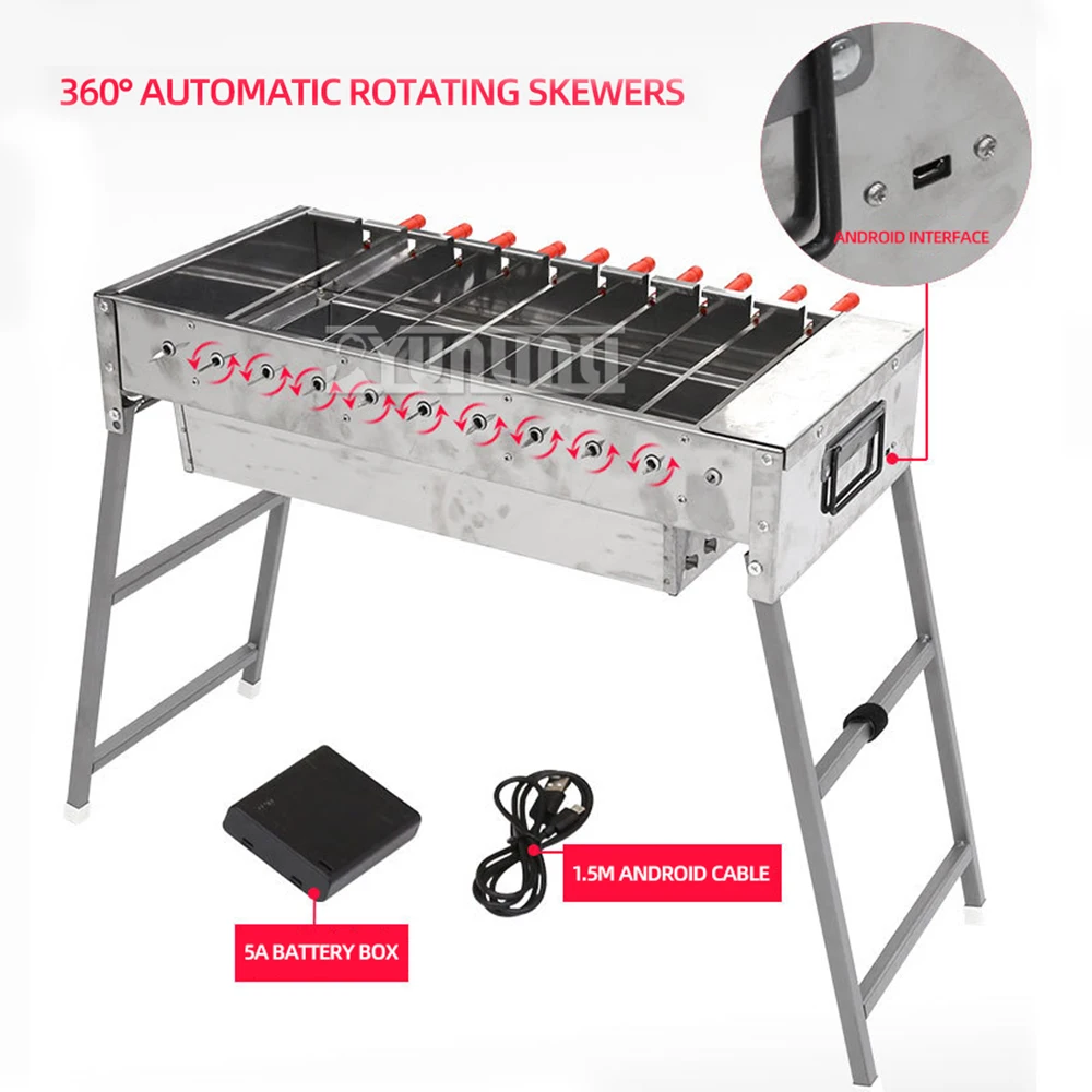 عالية الجودة 60 سنتيمتر المنزلية التلقائي الدورية الشواء موقد في الهواء الطلق للطي الفحم الشواء موقد