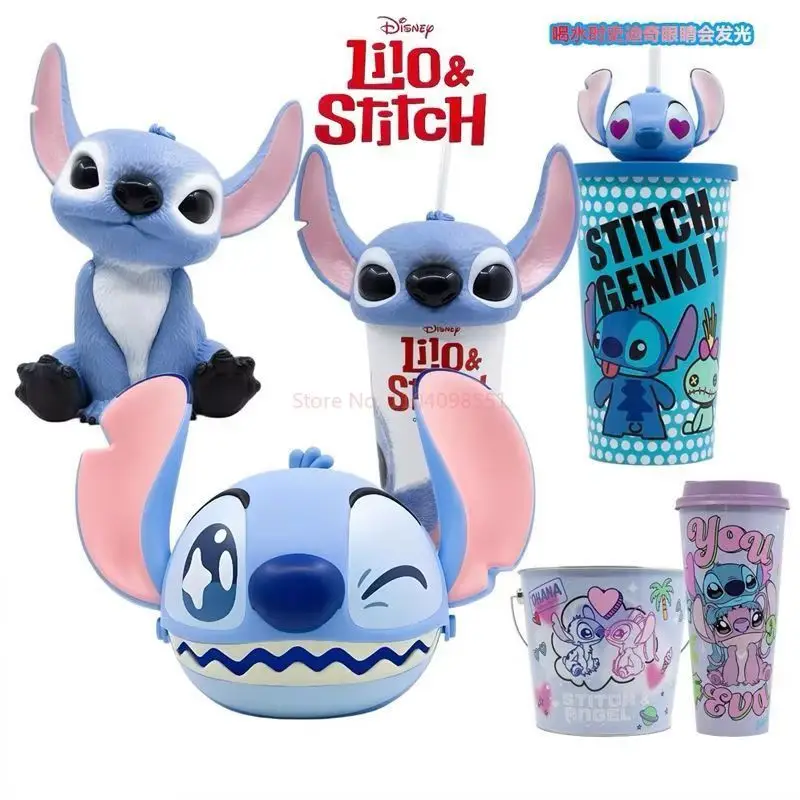 

In Stock Stitch (Lilo & Stitch) Merchandise - Collectible Cup Series: Novelty Straw Cup & Popcorn Bucket Anime Peripherals