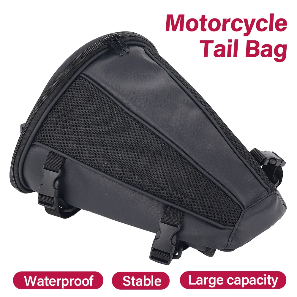 

Black Motorcycle Tail Bag, Rear Seat Hanging Bag, Motorcycle Bag, Back Frame Carrying Bag, Motorcycle Riding Supplies Side Bag