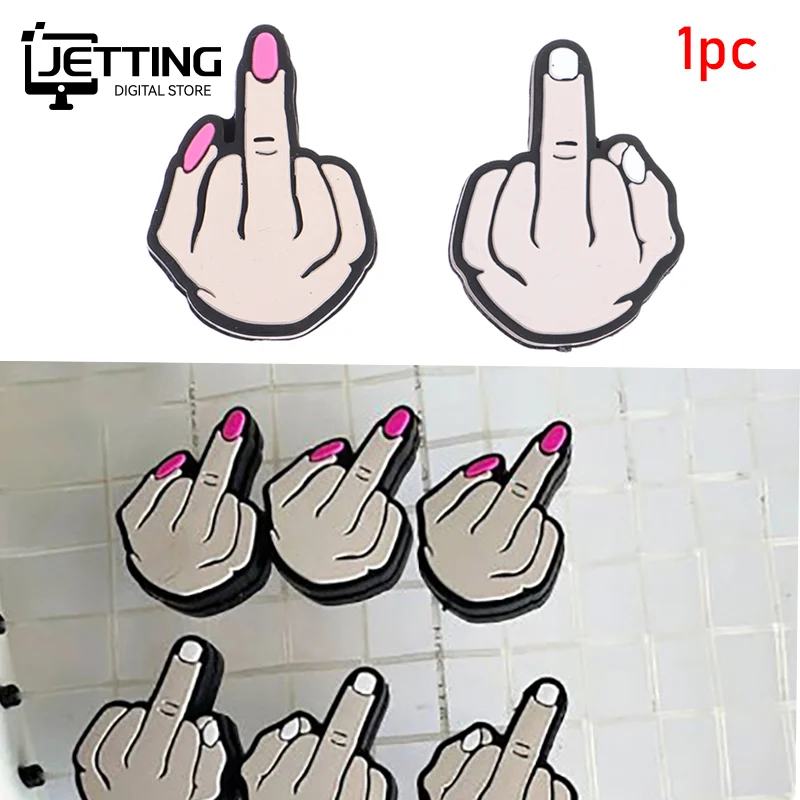 

1pc Middle Finger Tennis Racket Vibration Dampener Shock Absorbing Anti-Vibration Soft Silicon Racket Damper Sport Accessories