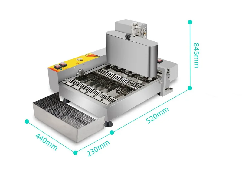 Macchina per ciambelle automatica commerciale friggitrice per ciambelle 6 file ciambella elettrica per friggere Mini macchina per fare ciambelle