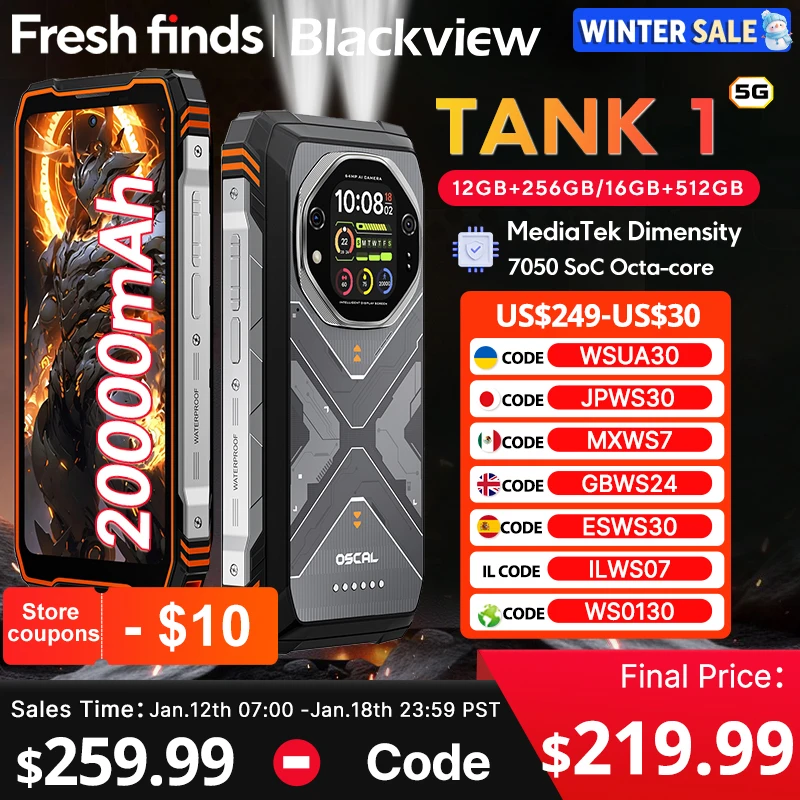 【World premiere】Blackview Oscal TANK 1 Rugged SmartPhone 5G 6.78